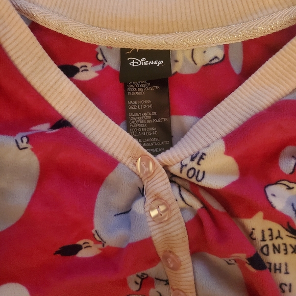 DISNEY Eeyore Weekend I Love You lounge sleepwear pajama set size L - Picture 6 of 7